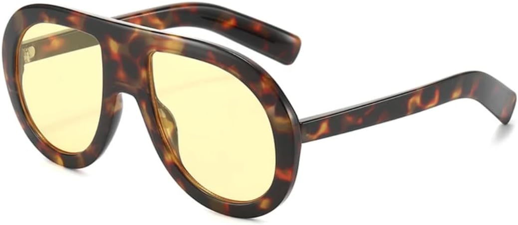 

Солнцезащитные очки для мужчин и женщин - защита UV400 - градиентный леопардовый принт, сине-желтый цвет, панк, для занятий спортом на открытом воздухе и вождения DSVIGF, Leopard Yellow