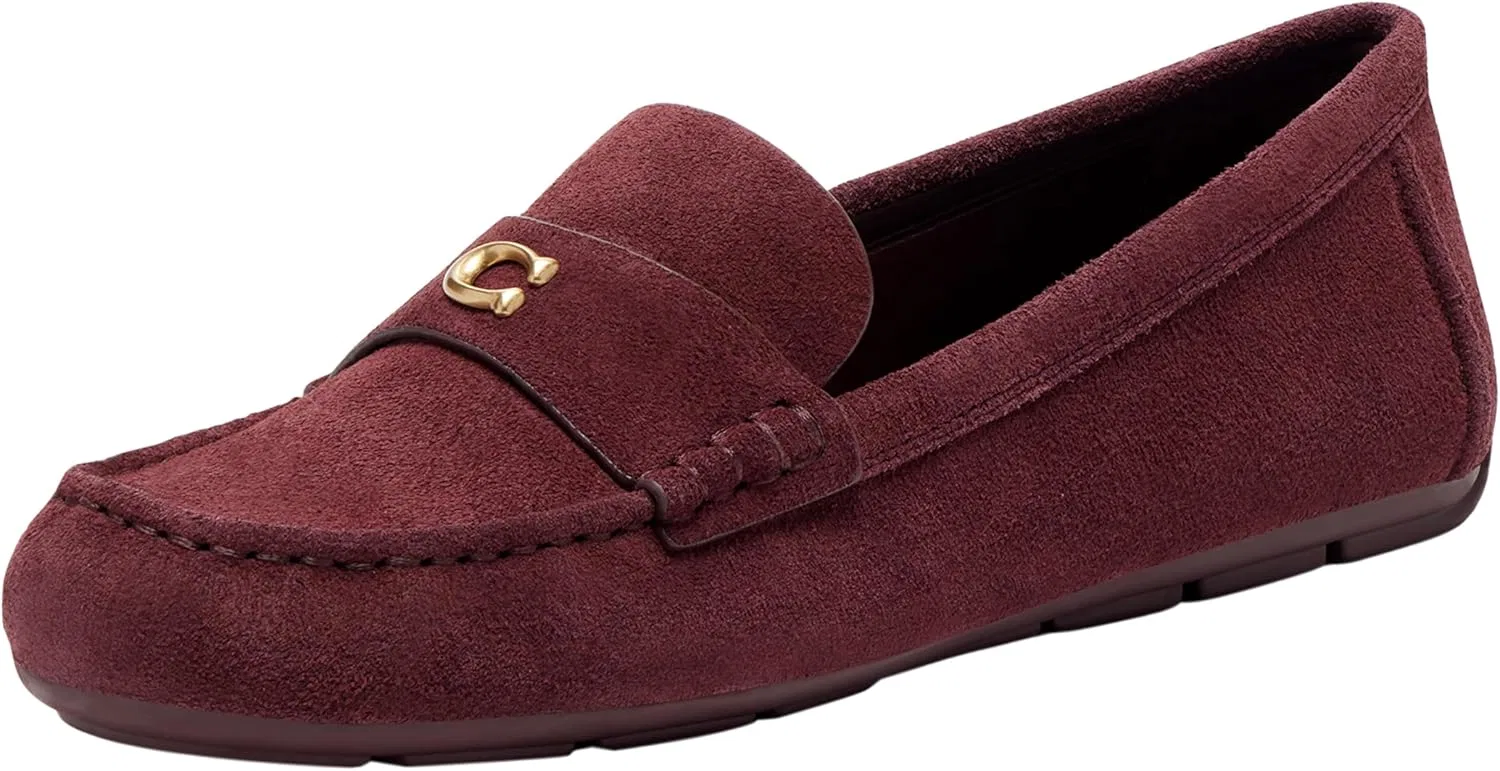 Лоферы из замши Coach Merlot