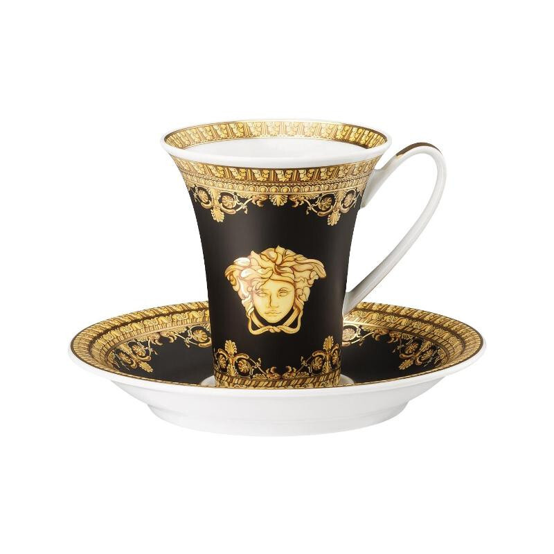 

Rosenthal Versace I love Baroque - Nero Чашка для эспрессо/мокко 0,09 л с блюдцем, 2 предм Rosenthal meets Versace, красочный