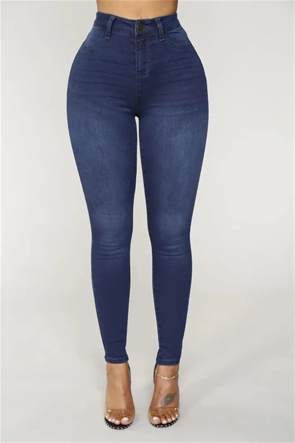 Женские джинсы с эффектом подтяжки бедер High Waist Skinny — фото 3