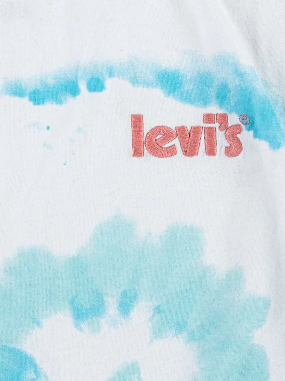 Футболка с вышитым логотипом в стиле тай-дай Levi'S Kids, белый — фото 4