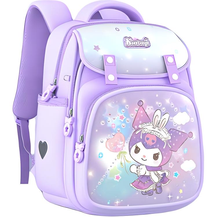 

Sanrio Водоотталкивающая ткань Ученический рюкзак Обычный Детский Розовый Фиолетовый, Kuromi Purple