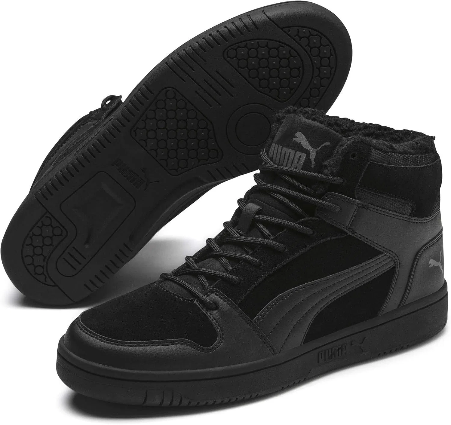 Мужские кроссовки PUMA Rebound Layup SD Fur, Puma Black Castlerock — фото 2