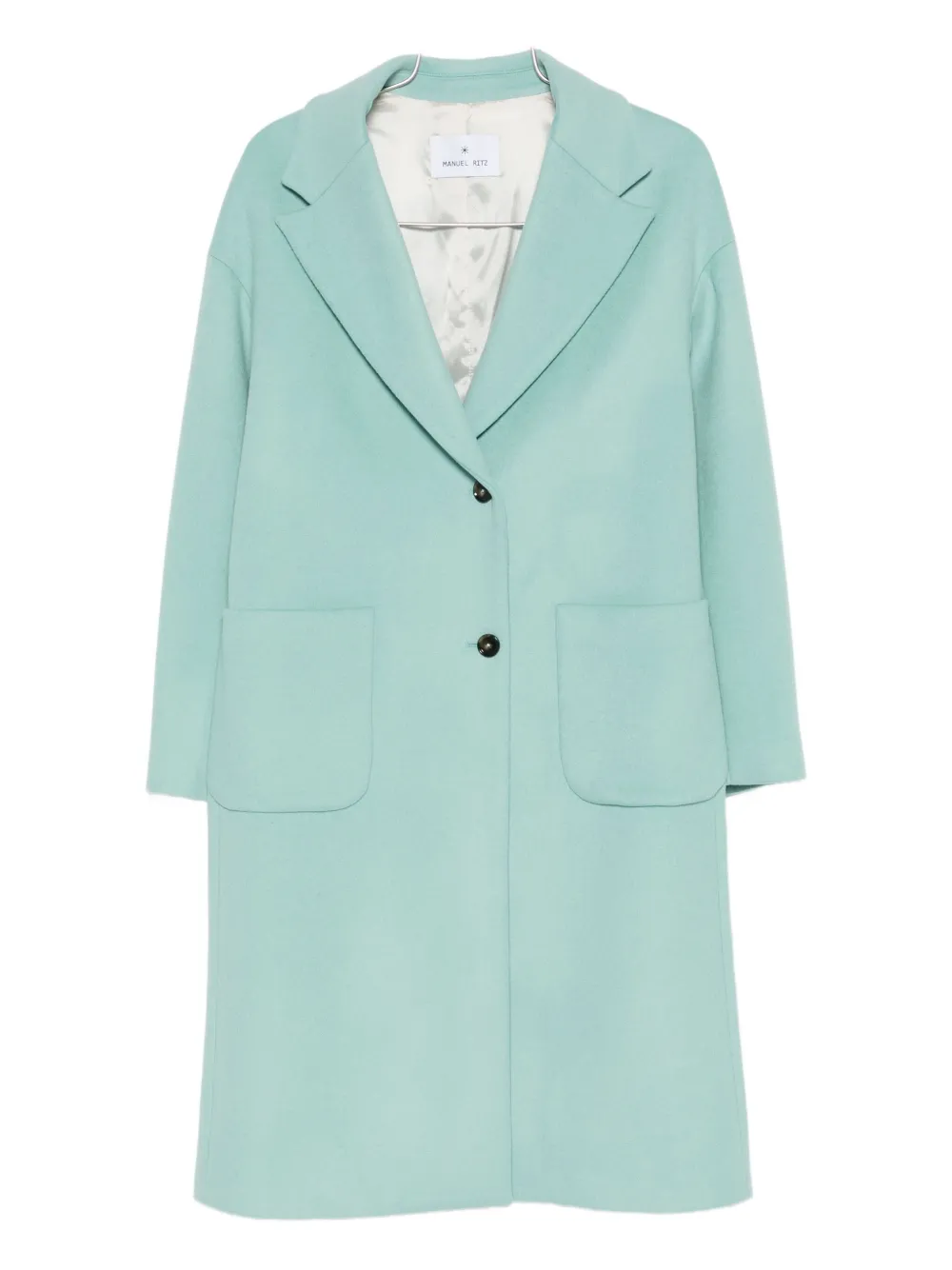 

Пальто из шерстяной смеси с накладными карманами Manuel Ritz, синий