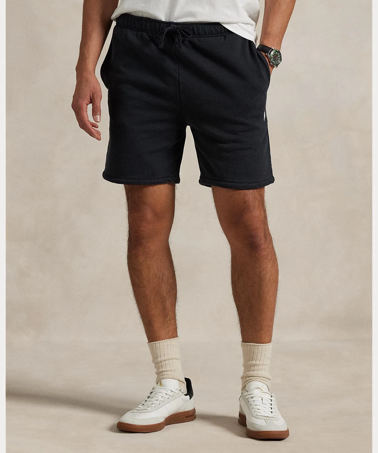 6,5-дюймовые флисовые шорты с петлевой структурой Polo Ralph Lauren, 001 Black — фото 3