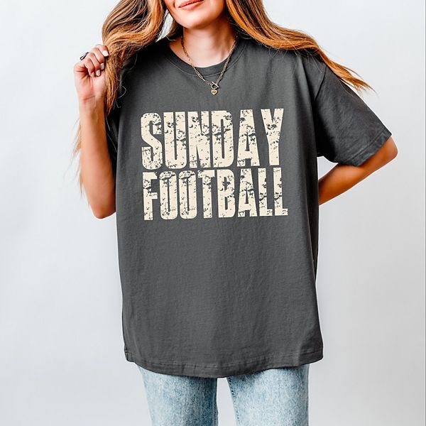 

Футболка Sunday football block distressed женская Simply Sage Market, Asphalt