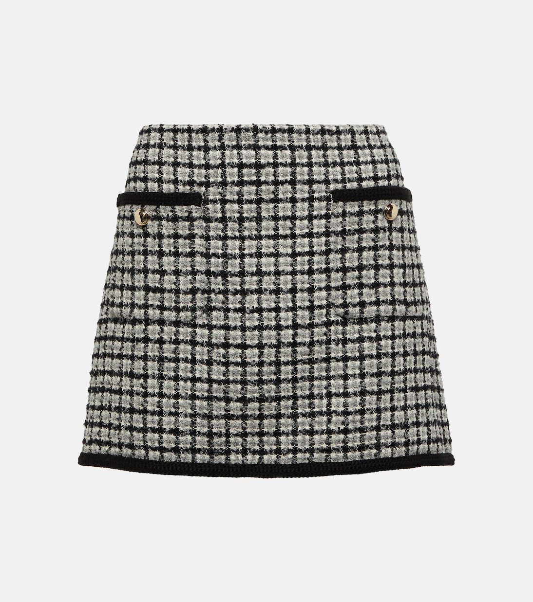 

Проверенная мини-юбка букле Miu Miu, Grey/Black