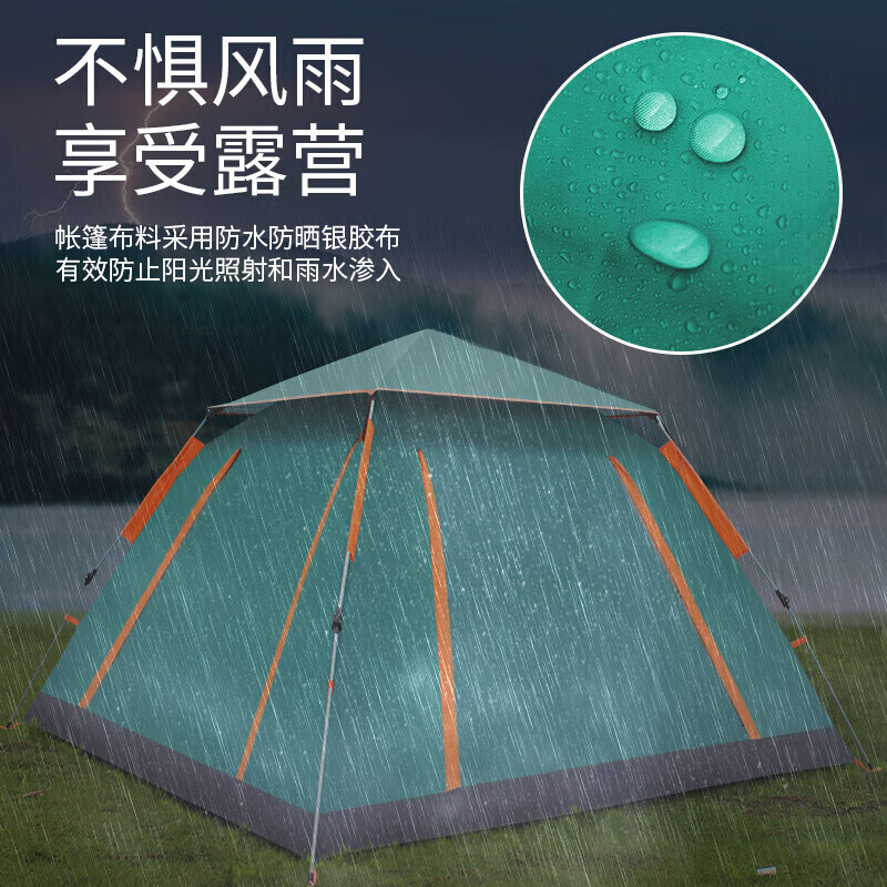 

Складная палатка Jingdian Guangnian [одна дверь и три окна] темно-зеленая виниловая палатка
