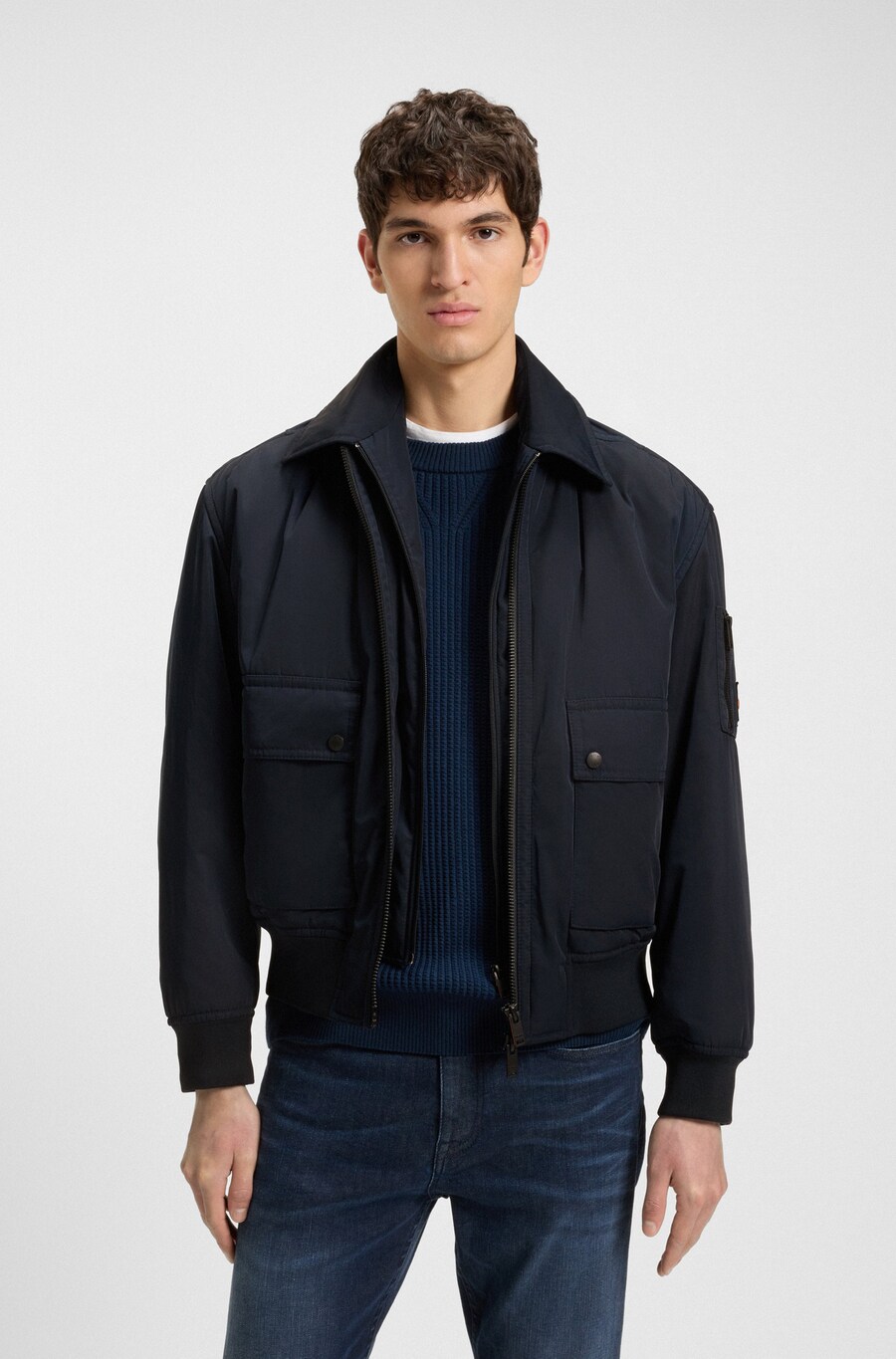 Демисезонная куртка BOSS Orange, Navy — фото 2