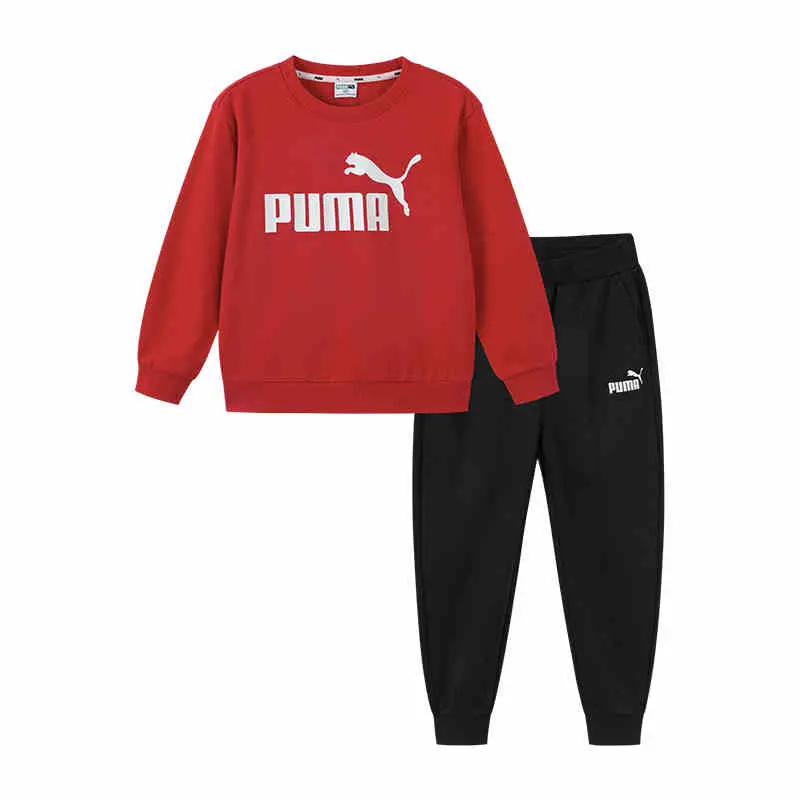 

PUMA Повседневная спортивная одежда Sportstyle серия красный черный тон Kids'