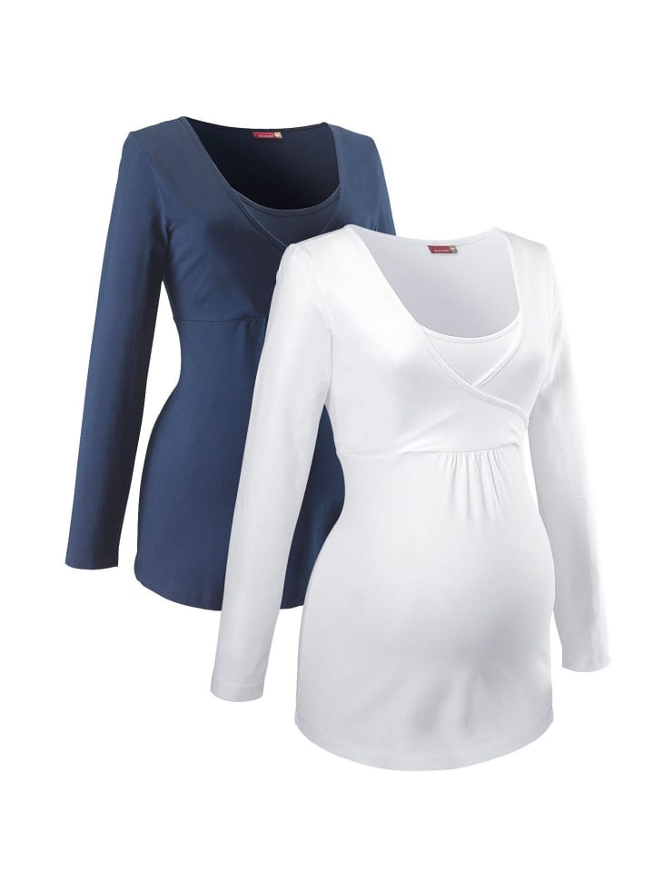 

Рубашка для беременных темно-синего/белого цвета neun 9 monate