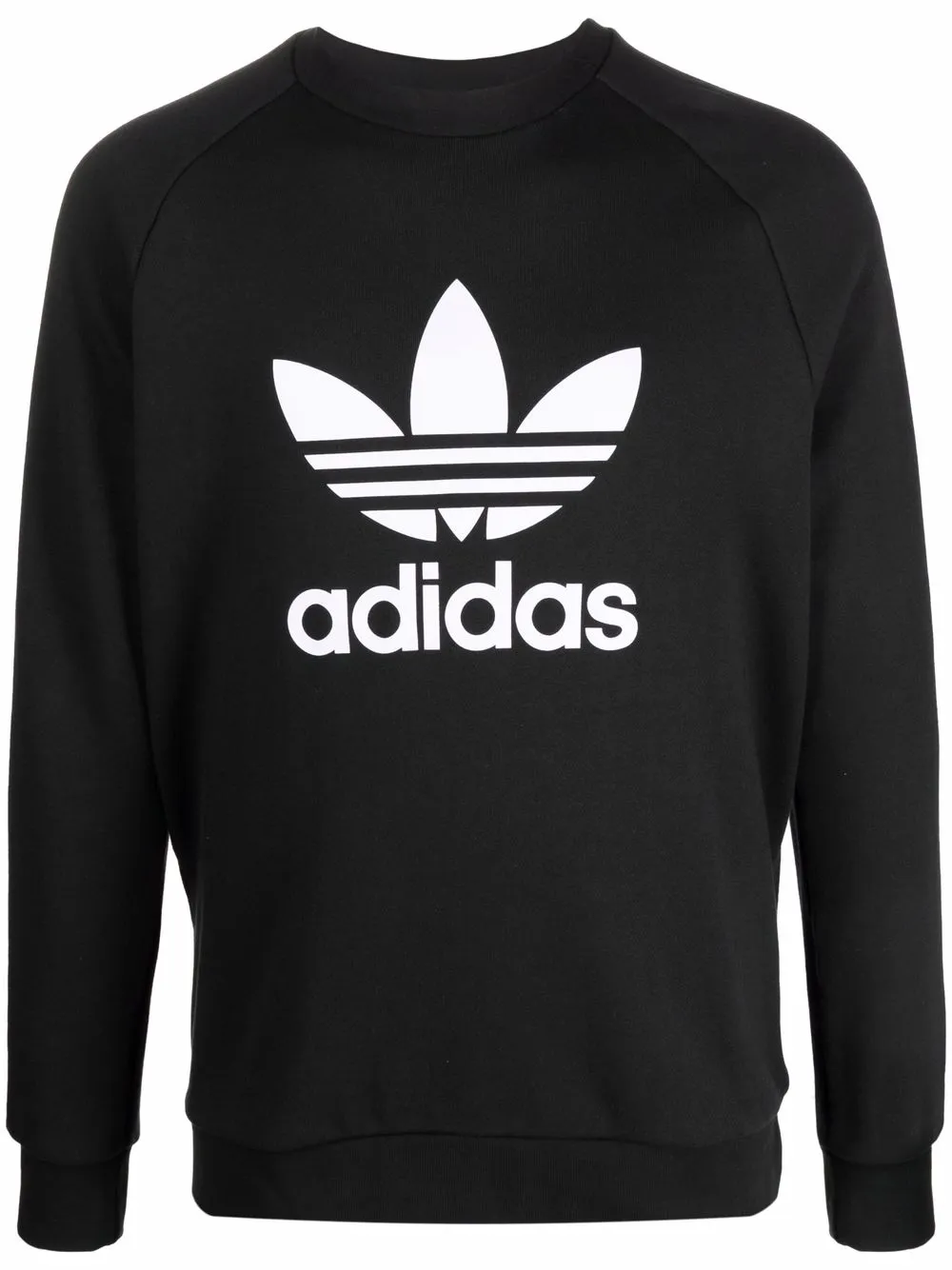

Толстовка с круглым вырезом и принтом Trefoil adidas, черный