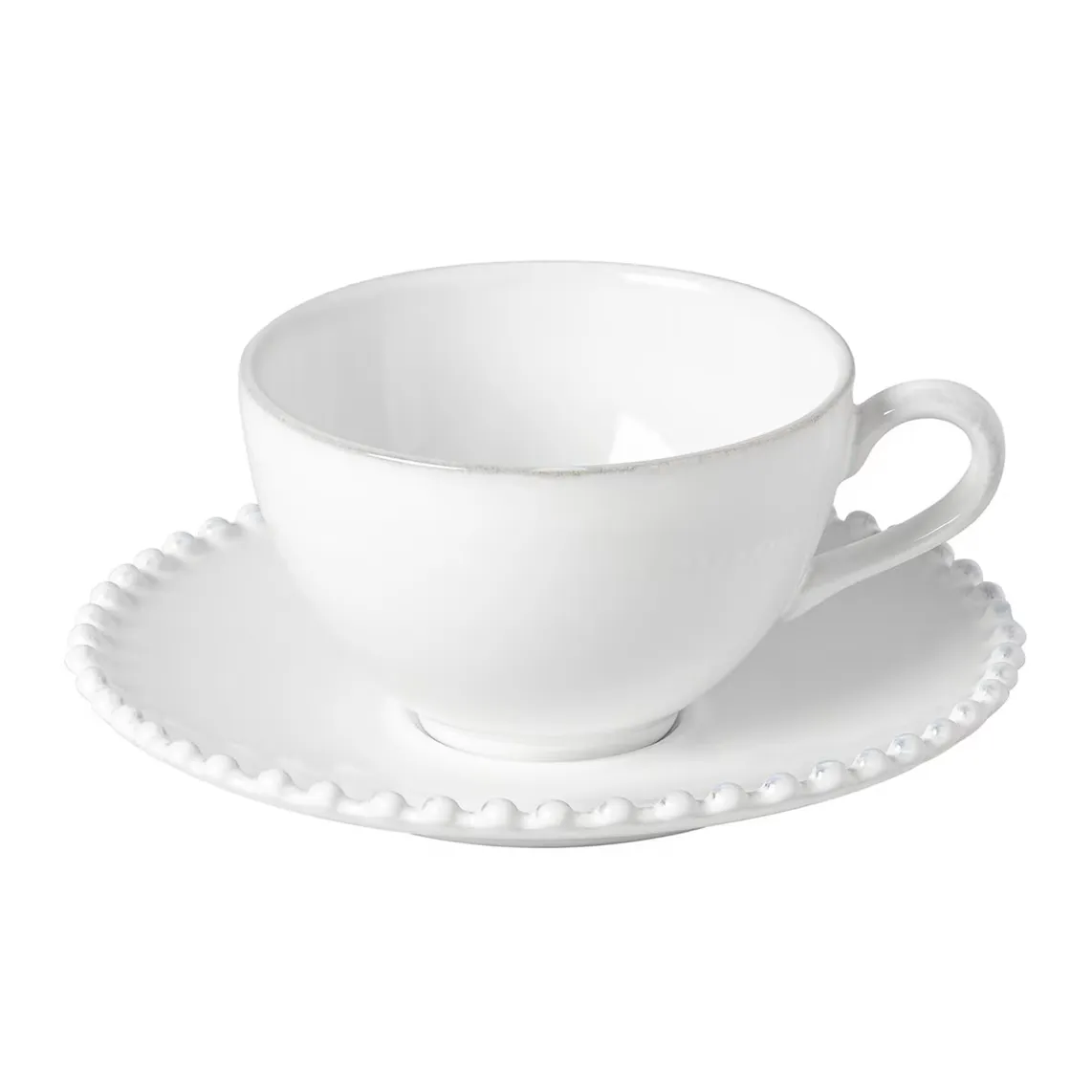 

Кофейная чашка и блюдце Pearl Costa Nova, белый