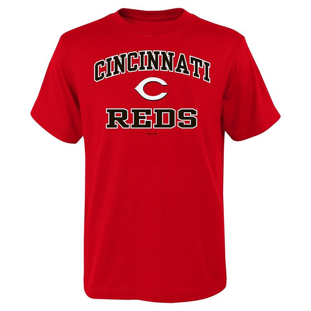 Красная футболка с логотипом Youth Fanatics Cincinnati Reds Heart & Soul, цвет Red Red
