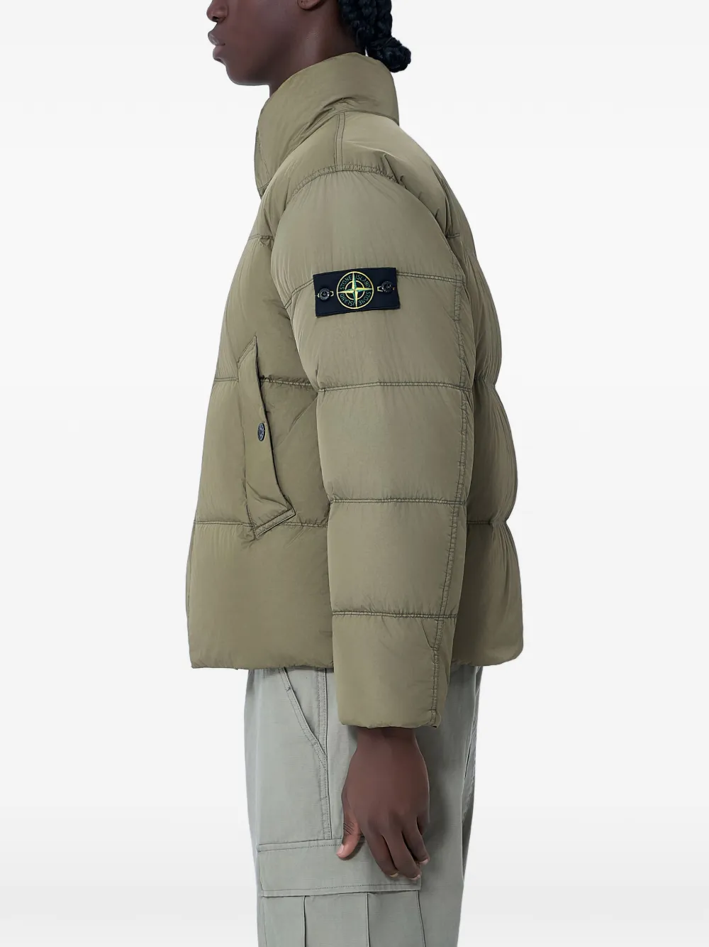 Стеганая утепленная куртка Stone Island, зеленый — фото 2