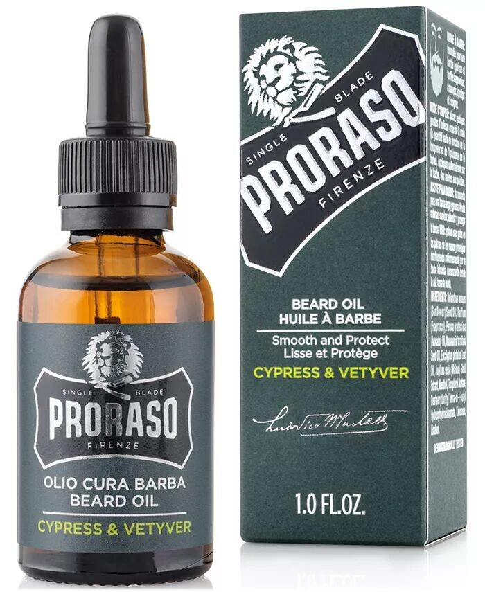 

Масло для бороды — аромат кипариса и ветивера, 1 унция Proraso