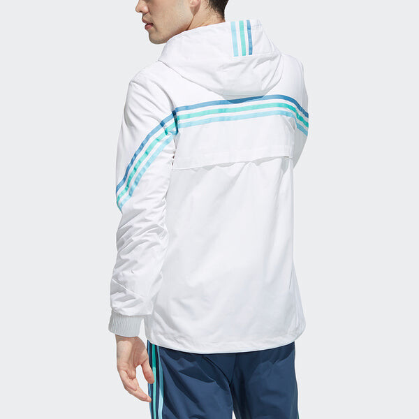 Куртка adidas neo M Fav 3s Wb 2 Contrasting Colors Sports Hooded Jacket White, белый — фото 4