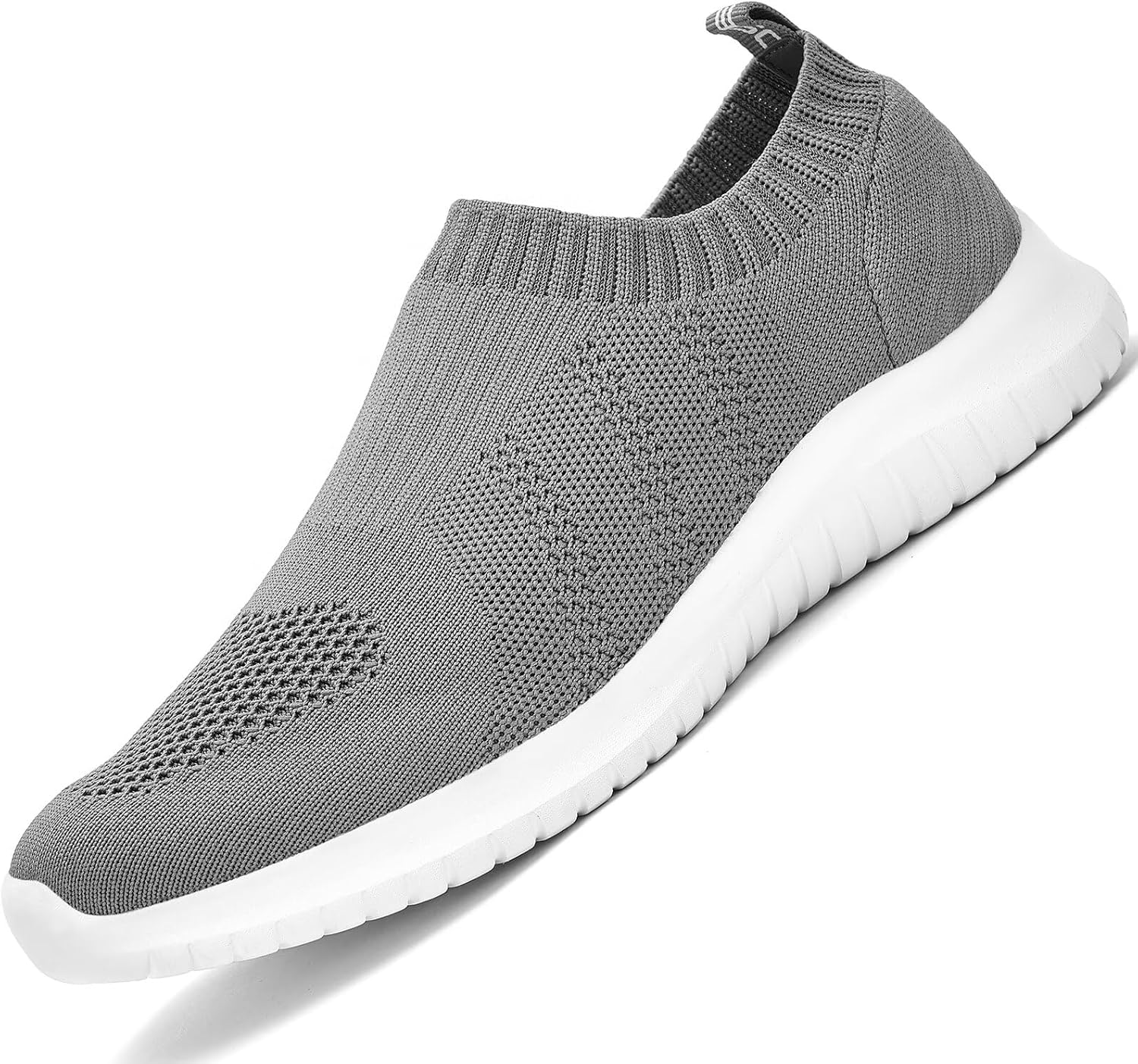 

Мужские спортивные прогулочные кроссовки konhill - легкие повседневные трикотажные слипоны, серый