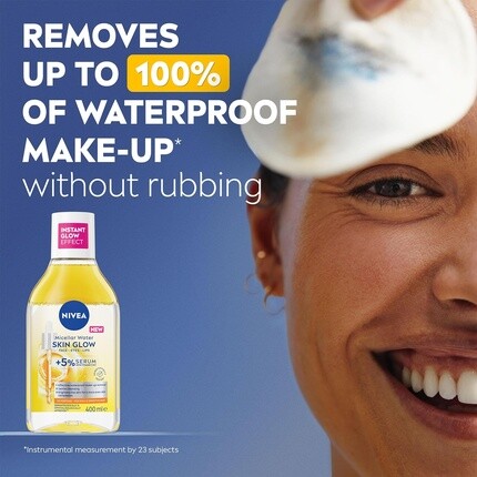 Сыворотка Nivea — Skin Glow Serum Infused Micellar Water Восстанавливающая очищающая вода с аминокислотами, 400 мл — фото 2
