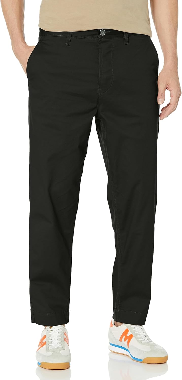 

BOSS Мужские брюки Relaxed Fit из мягкой ткани, Black Soil