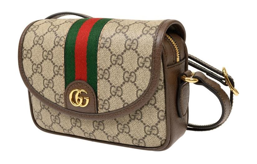 Сумка-мессенджер Gucci Ophidia из канваса с кожаной отделкой — фото 3