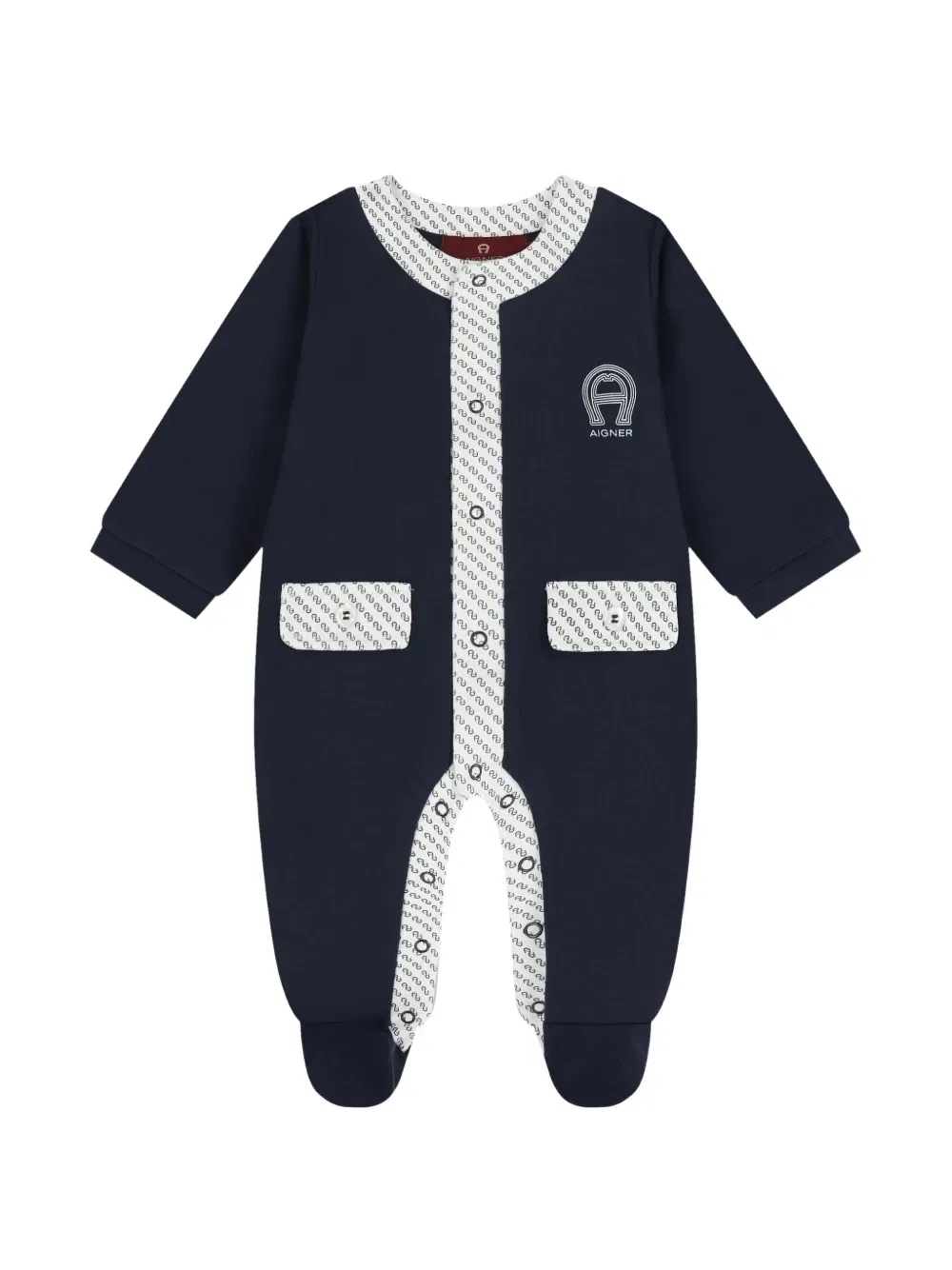 Детский комбинезон с логотипом Aigner Kids, синий