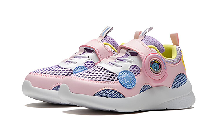 Кроссовки LINING YOUNG Kids Lifestyle Shoes PS Low-top Morning Light Pink/light Blue/tender Yellow — фото 3