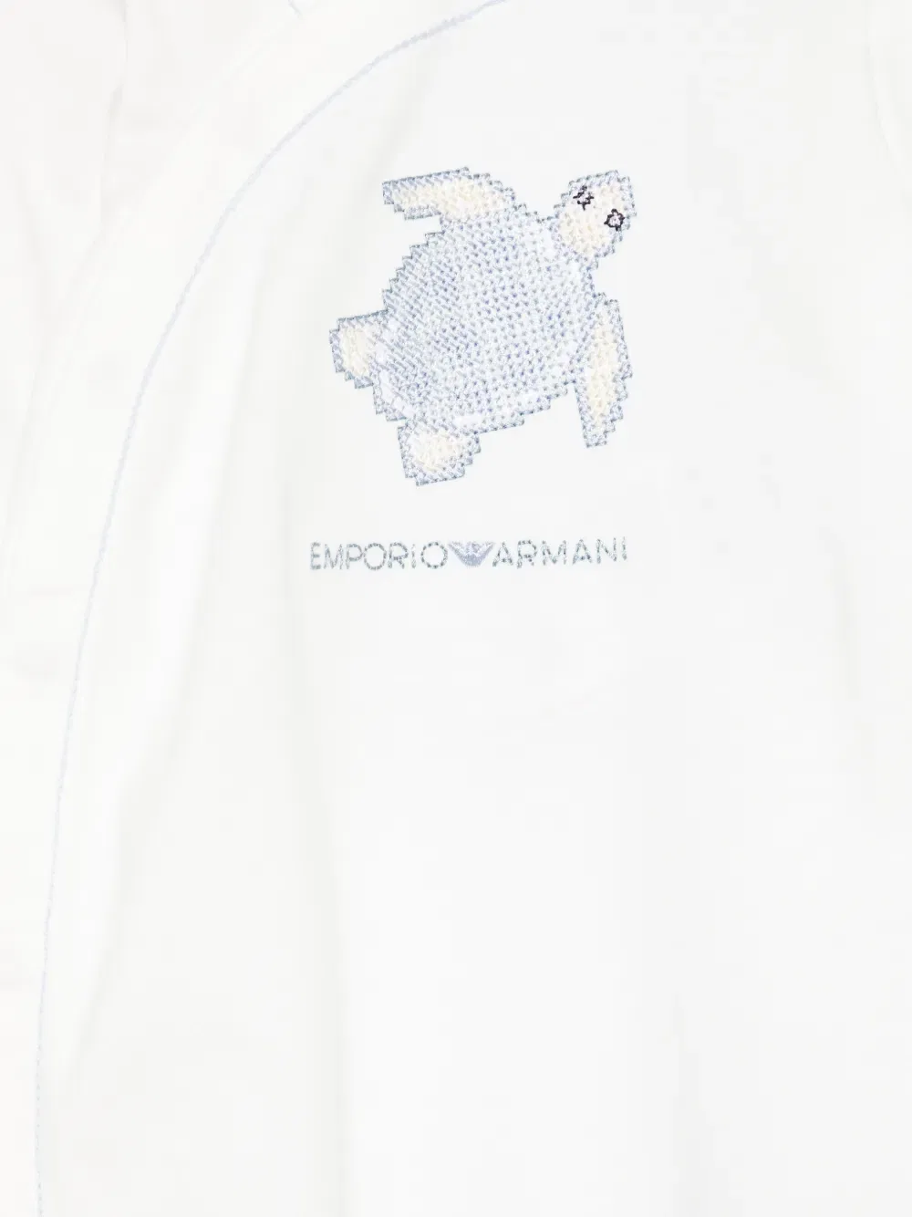 Пижама с вышивкой логотипа Emporio Armani Kids, белый — фото 3