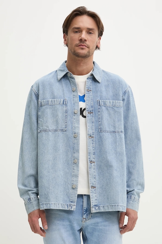 

Джинсовая рубашка Hollister Co., синий