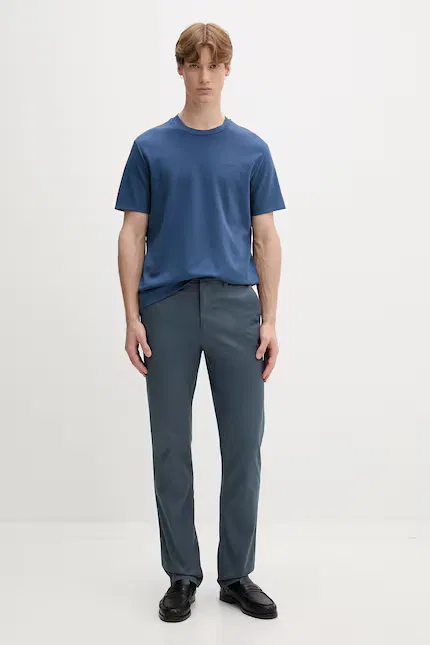 Брюки из эластичного хлопка slim fit Calvin Klein, синий — фото 2