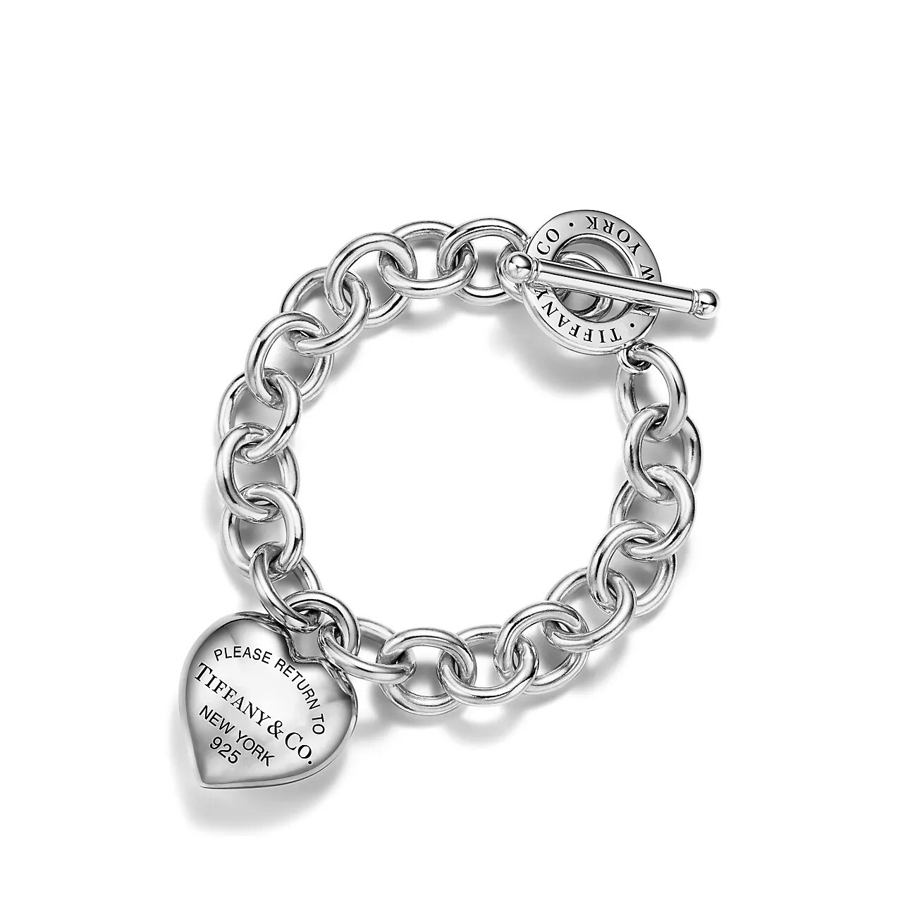 

Браслет Tiffany & Co. Return to Tiffany Full Heart Toggle, серебро