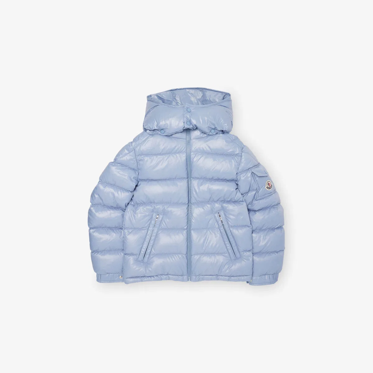 Пуховая нейлоновая куртка Maya с капюшоном, возраст 4-14 лет Moncler, синий