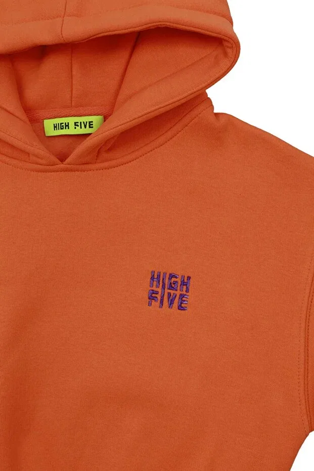 Детский спортивный комплект для девочек хлопковый High Five, Orange — фото 3