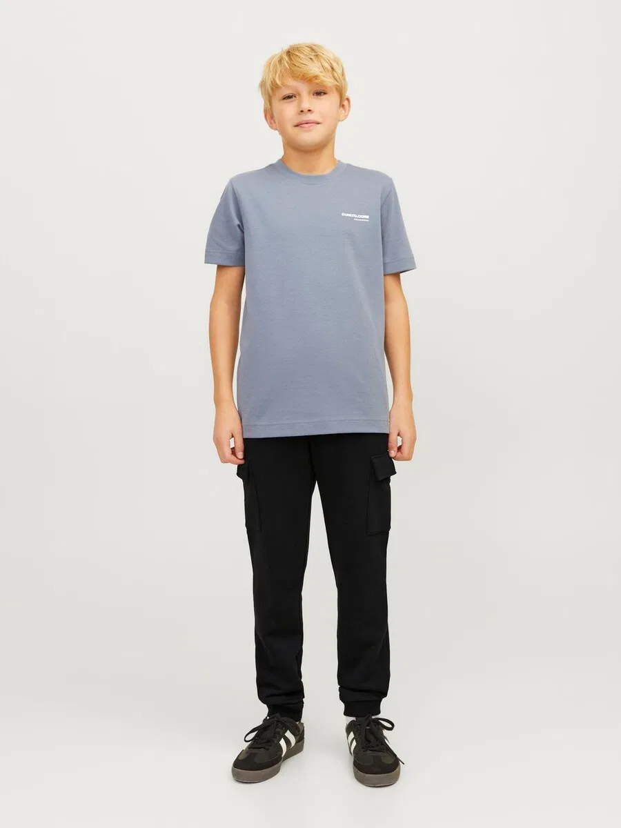 Детские зауженные брюки 'JPSTGordon JJBradley' черного цвета Jack & Jones Junior — фото 4