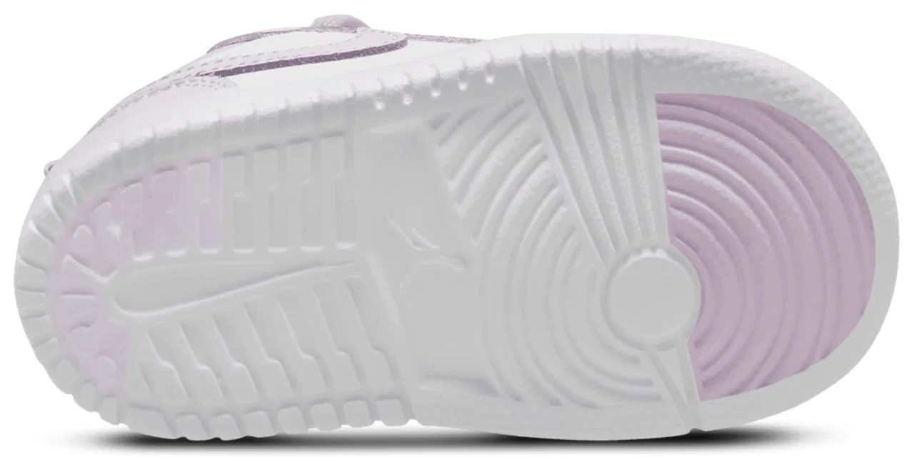 Кроссовки для девочек AJ 1 Low Jordan, цвет White/Barely Grape — фото 4