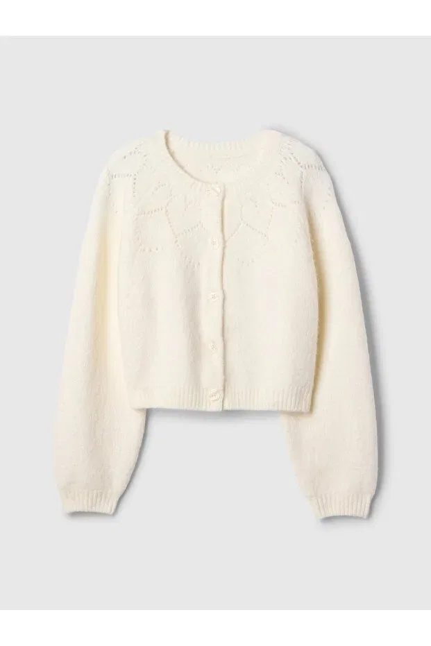 Детский кардиган для девочек с принтом Gap, Off White-000 — фото 3