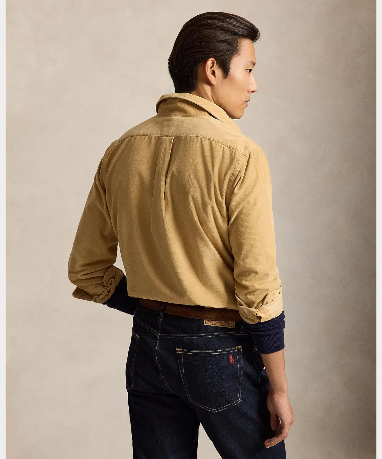 Мужская рубашка из вельвета с длинным рукавомClassic Fit POLO RALPH LAUREN, Brown — фото 4