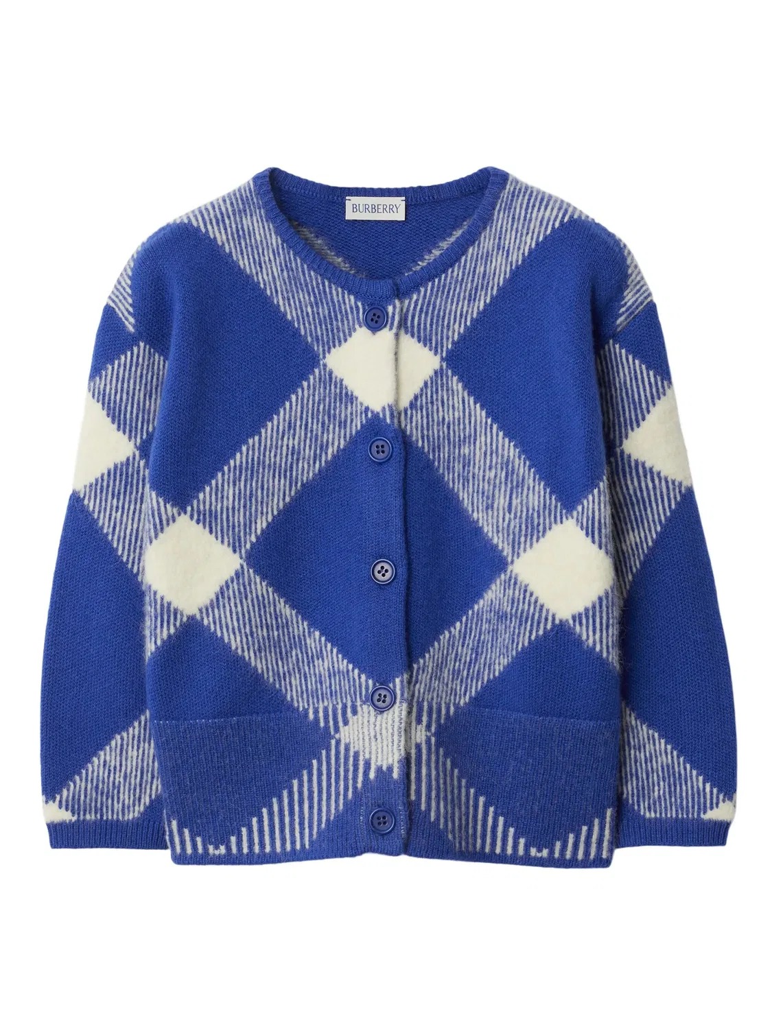 Кардиган с винтажным узором Burberry, голубой