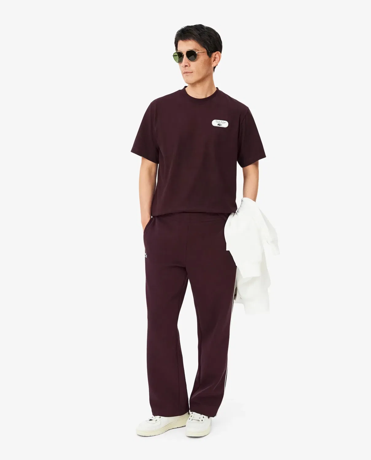 Спортивные брюки-джоггеры Lacoste Marrón, мужские, хлопок/полиэстер