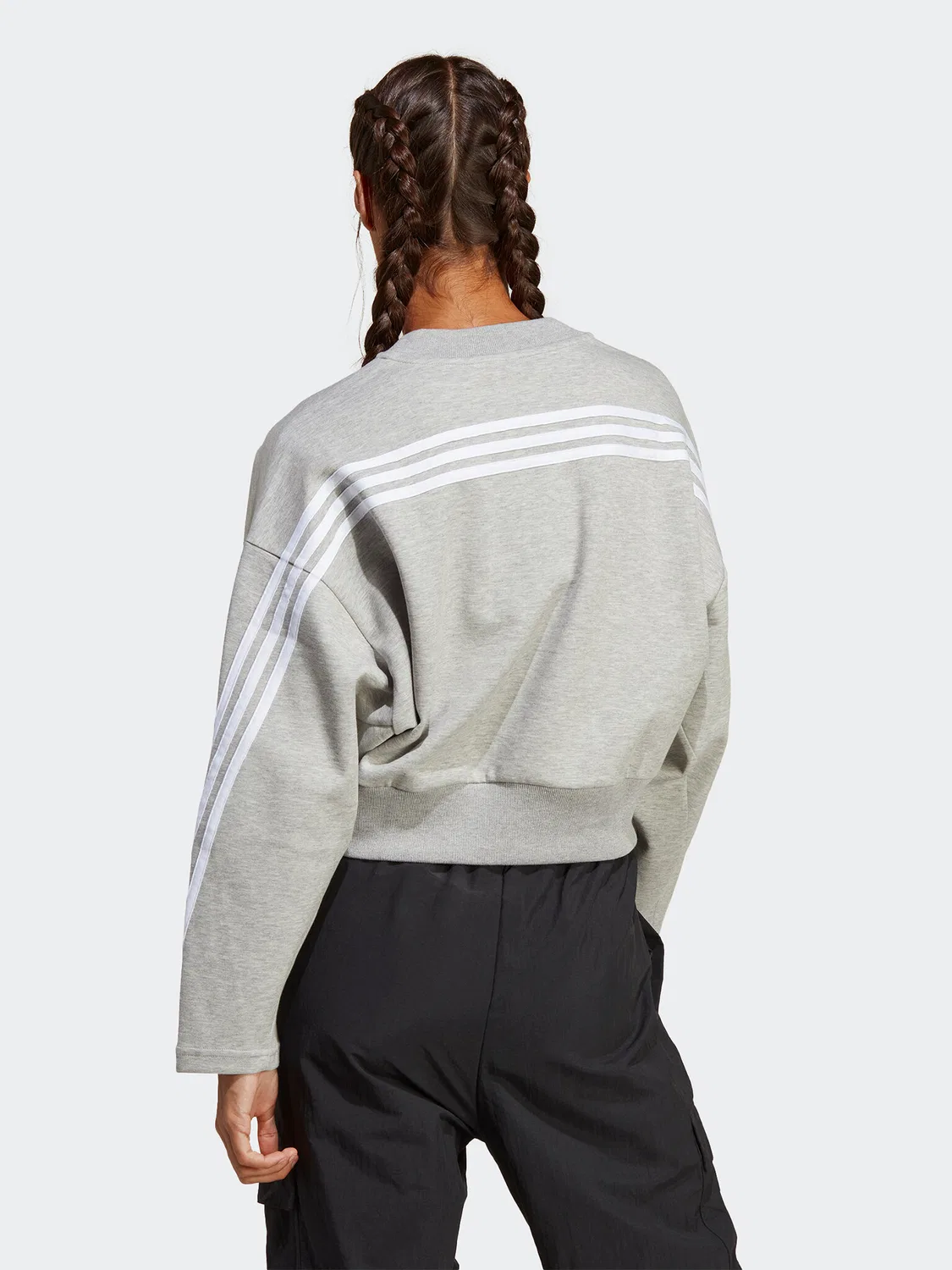Женский свитшот свободного кроя Future Icons Sweatshirt Adidas, серый — фото 3