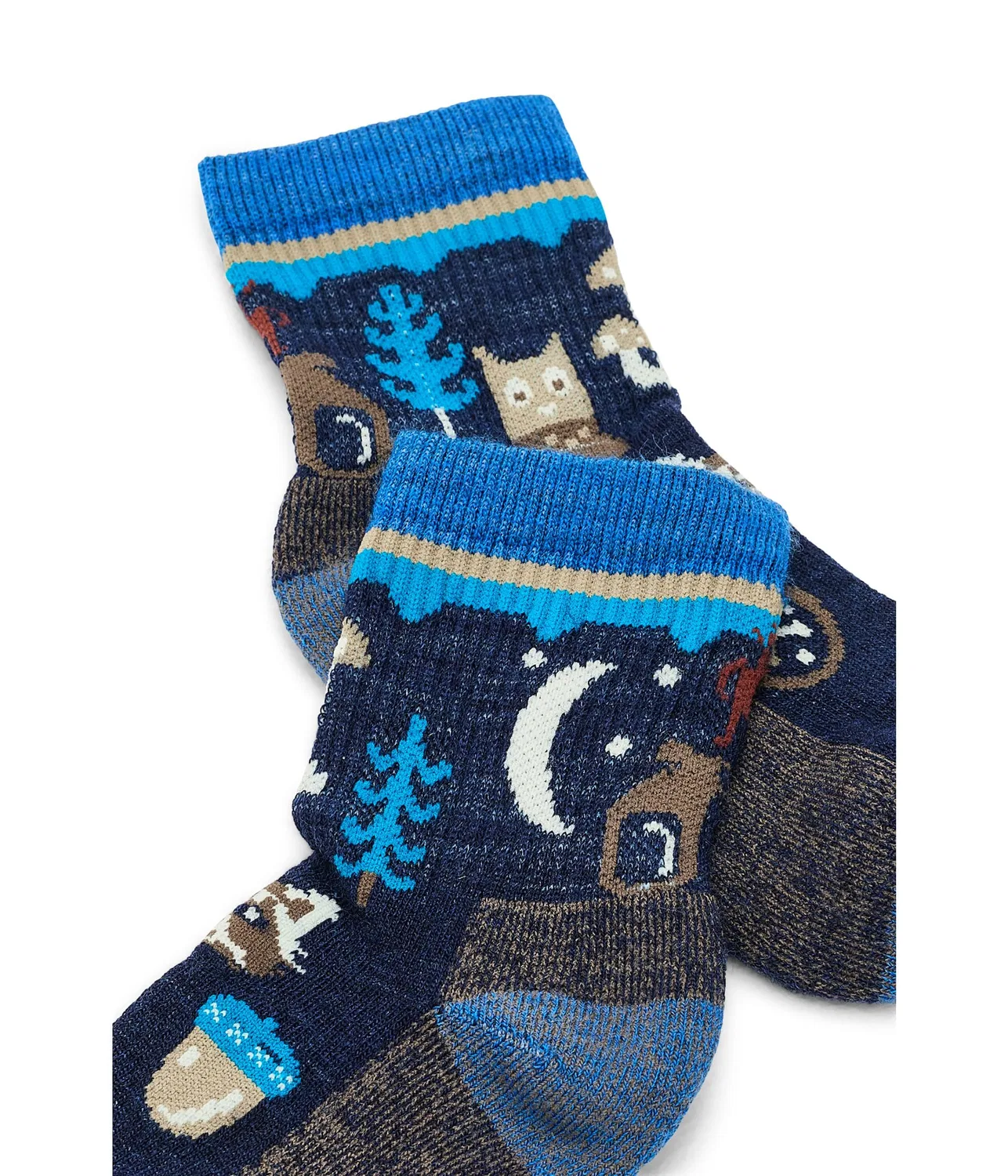 Детские носки Hike Light Cushion Critter Cache Crew Socks (для самых маленьких) Smartwool Kids, Deep Navy — фото 3