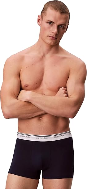 Комплект трусов Calvin Klein Boxer Logo Band, 3 предмета, синий — фото 3