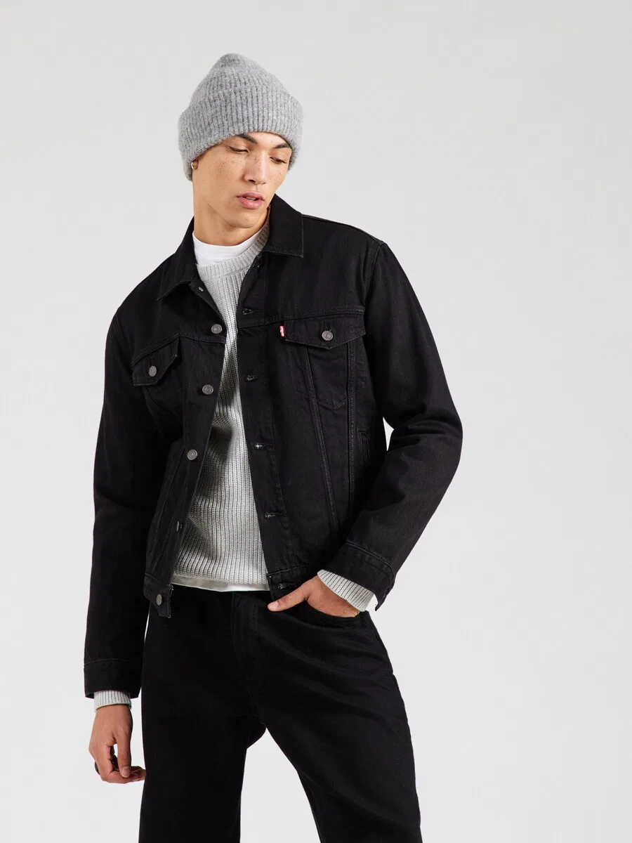 Куртка LEVI'S Between-Season 'The Trucker' черного цвета — фото 3