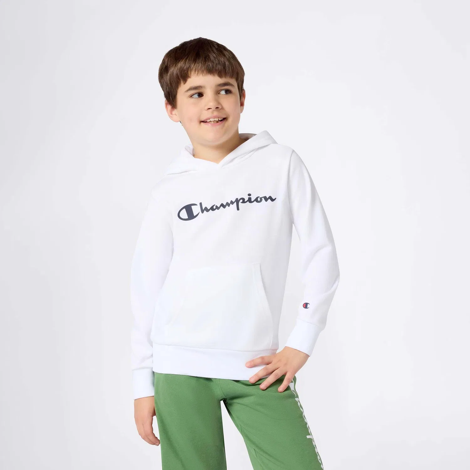 Детский свитшот с капюшоном Hooded Sweatshirt Champion, Weiß — фото 2