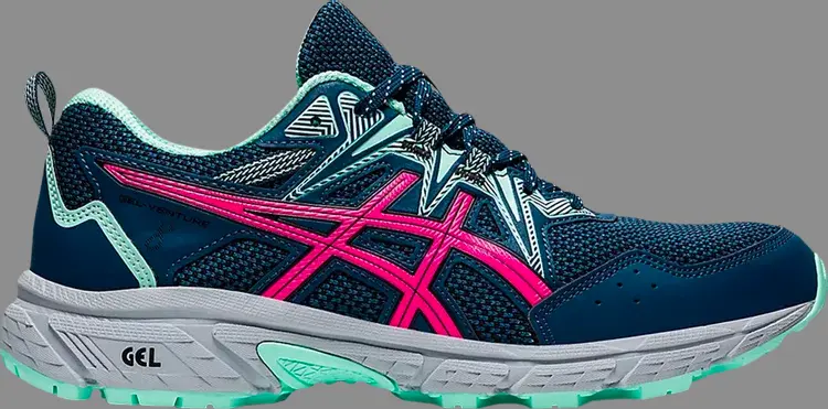 Кроссовки wmns gel venture 8 'mako blue pink glow' Asics, синий — фото 2