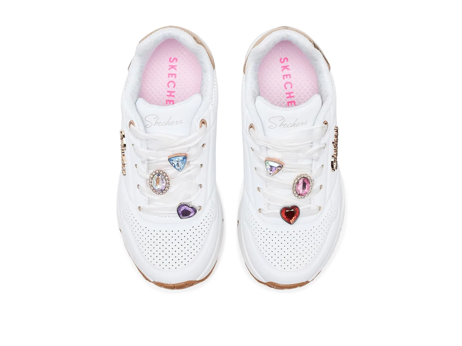 Кроссовки Uno Gen1-Bejeweled Pop 310923L (для маленьких и больших детей) Skechers Kids, White — фото 3