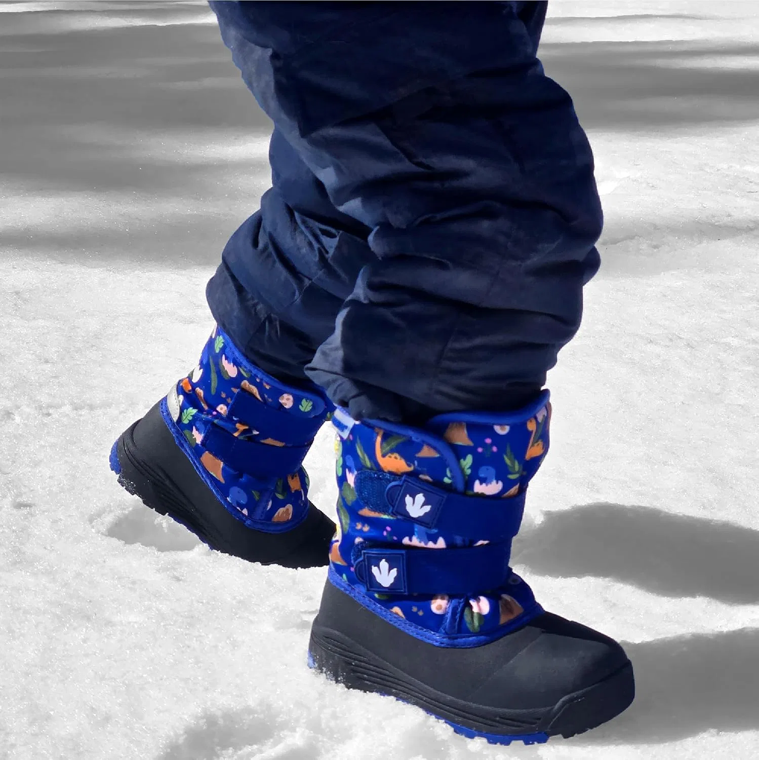 Детские зимние ботинки для девочек с принтом динозавра Ice Fields Dino 2, Blue — фото 2