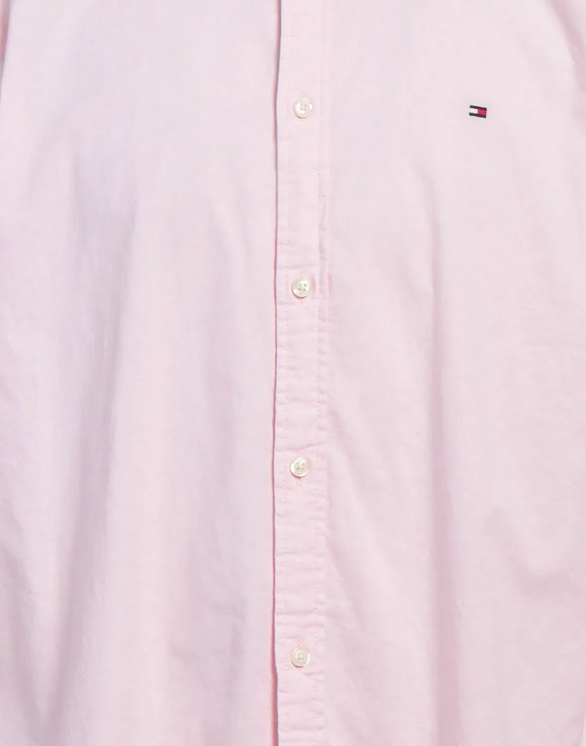 Мужская приталенная рубашка с вышитым логотипом Tommy Hilfiger, Light Pink — фото 4
