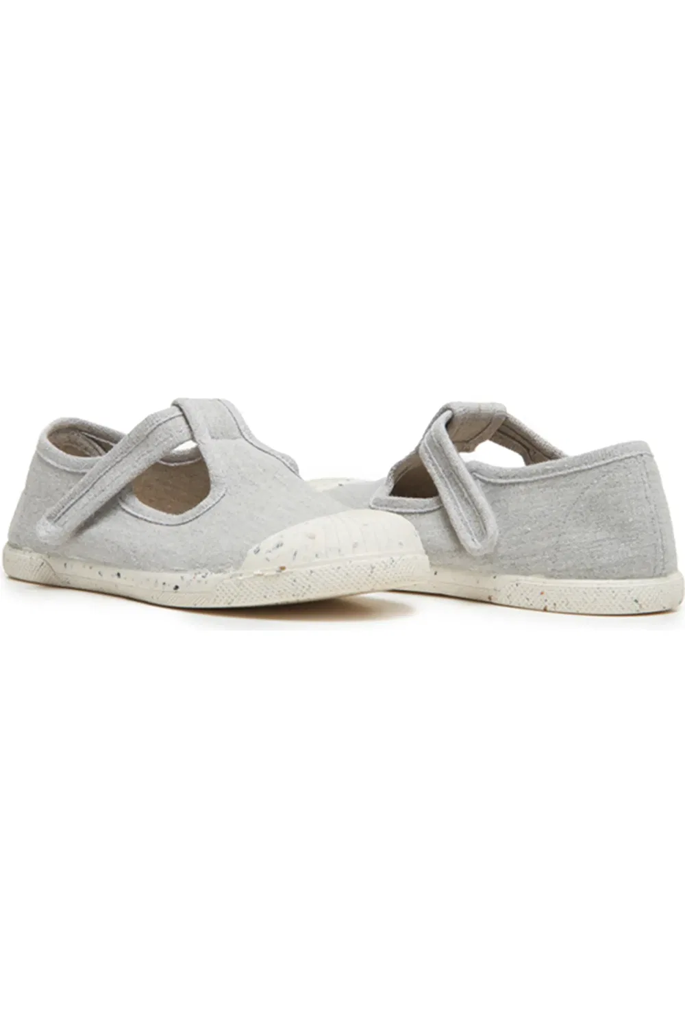 Кеды детские на ремешке T-Strap Canvas Sneaker CHILDRENCHIC, серый — фото 3