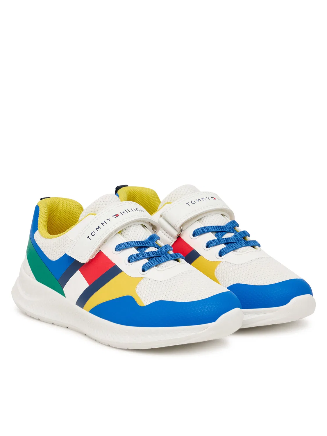 Кроссовки для мальчика Flag Low Cut Lace-Up/Velcro Tommy Hilfiger, разноцветный — фото 2